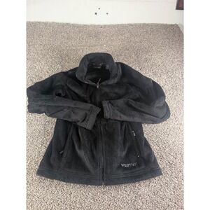 Marmot Womens Black High Pile Full Zip Fleece Jacket Size Medium